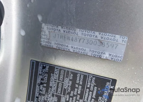 2003 Lexus Sc 430 z USA, uszkodzony, nr VIN JTHFN48Y730038597